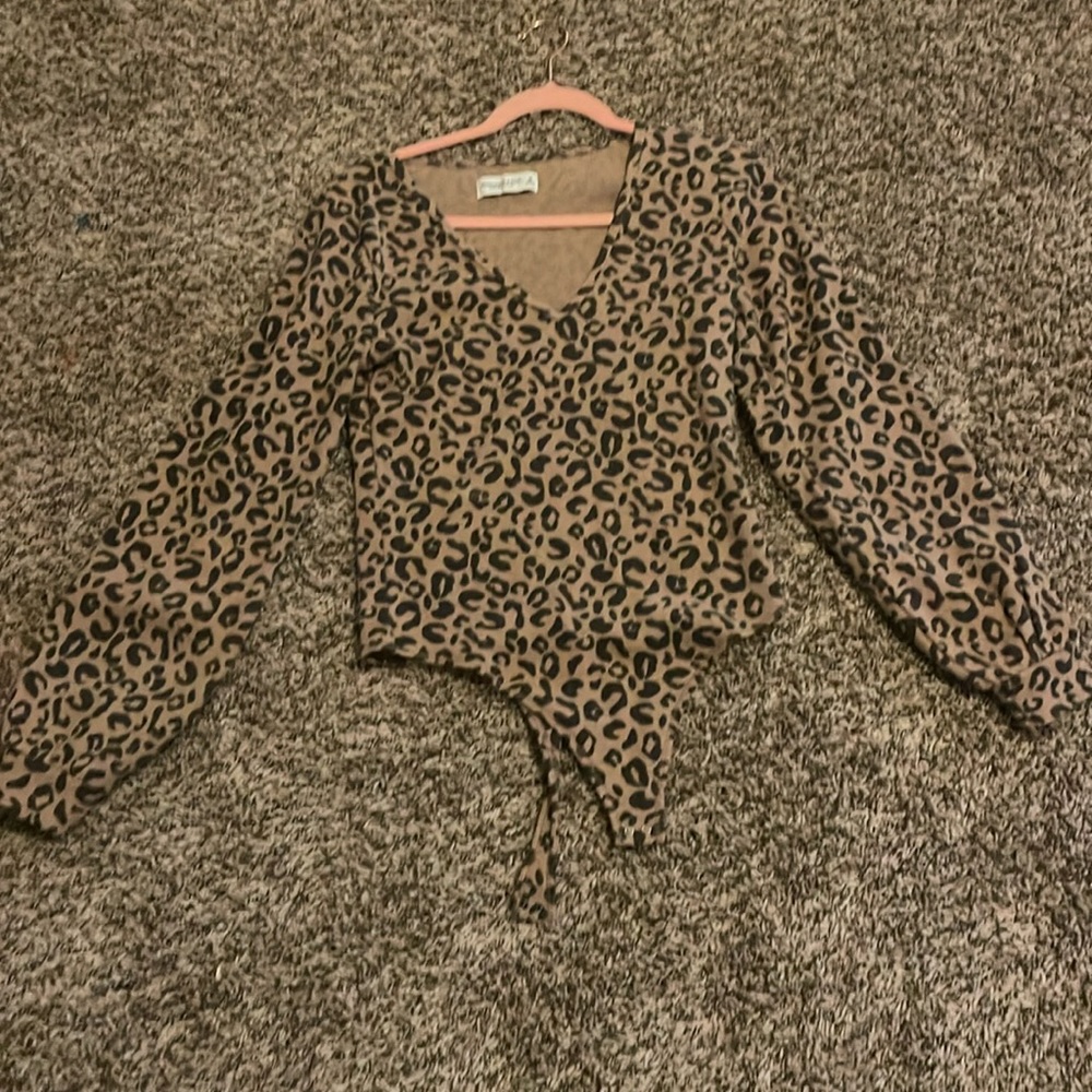 Cheetah sweater, onesie